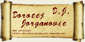 Dorotej Jorganović vizit kartica